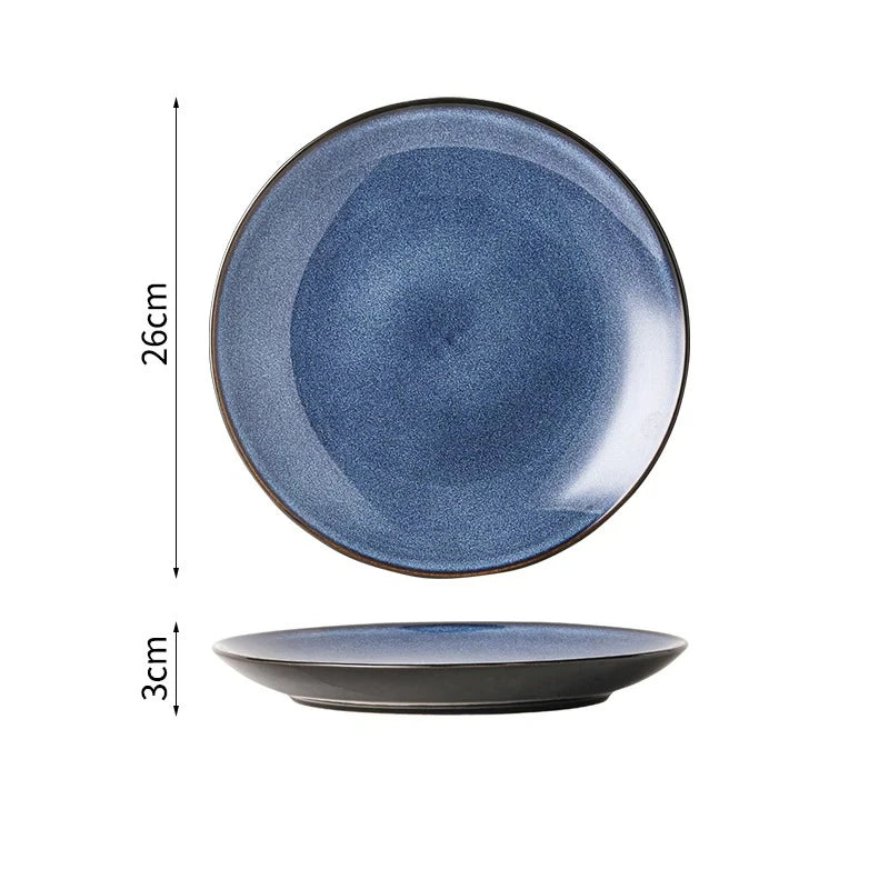 Kiln-Glazed Ceramic Dinner Plate
