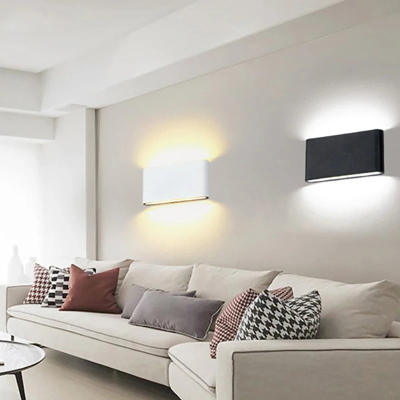 Nordic Wall Light  Aluminum IP65 Waterproof Indoor Wall Lamp Up Down Corridor Lights for Home Stairs Bedroom Bedside Lamps