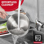 Tri-Ply Stainless Steel Saucepan with Strainer Lid