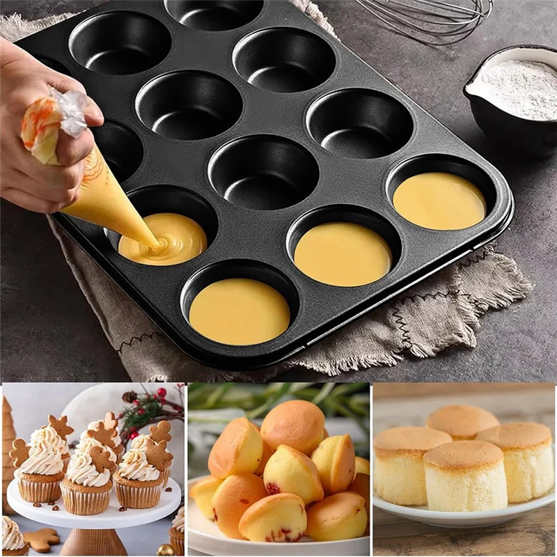 Carbon Steel Muffin Tray, Pack of 2