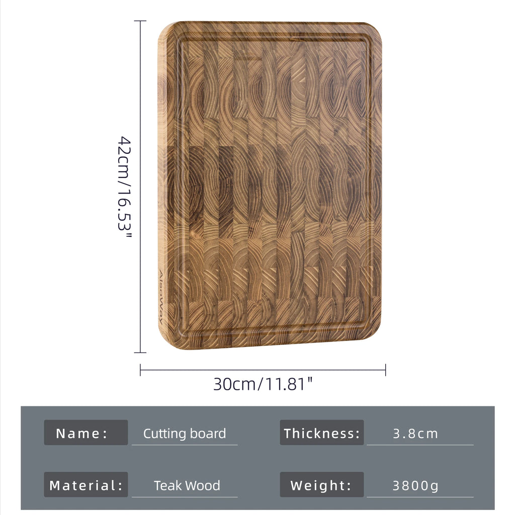 End Grain Teak Cutting Board