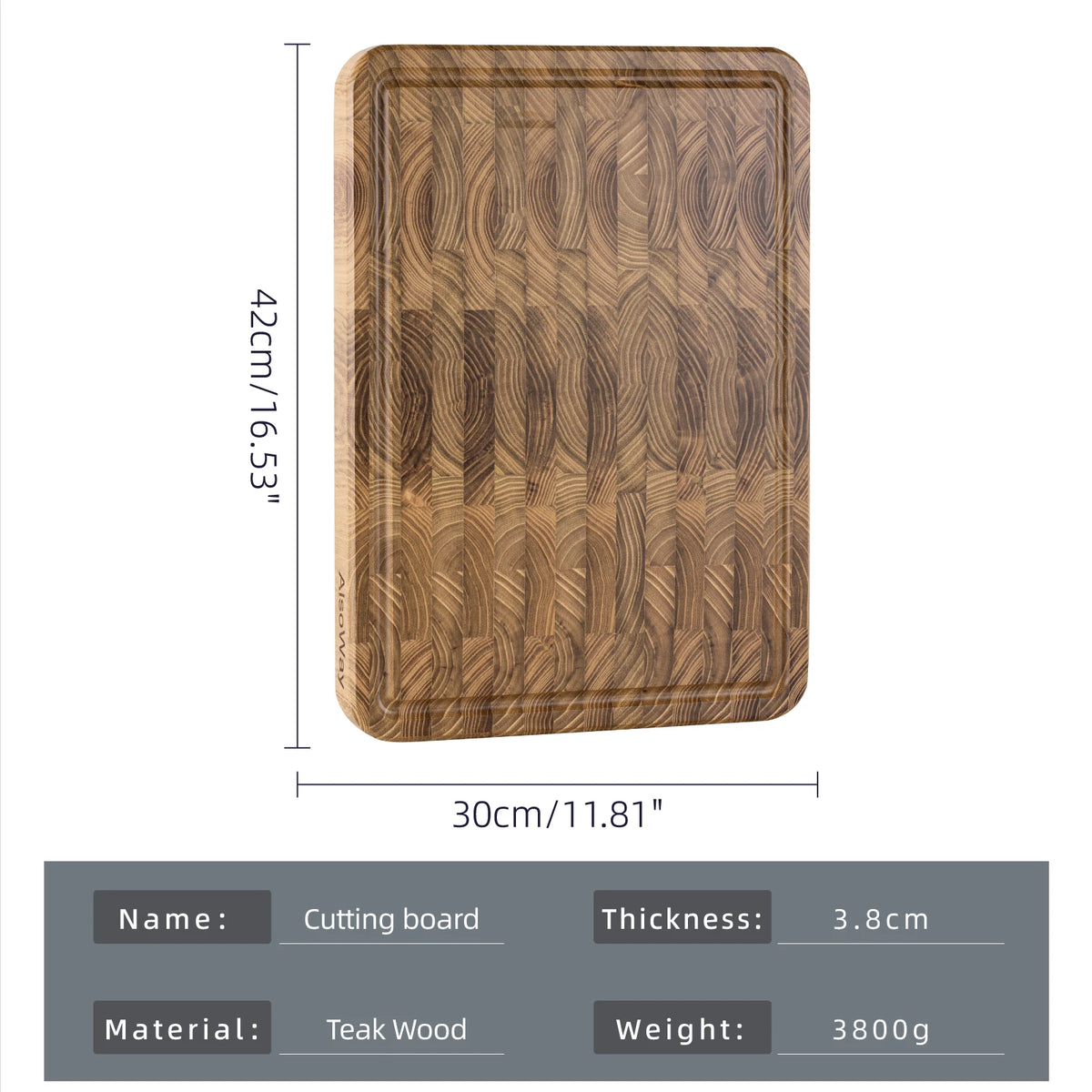 End Grain Teak Cutting Board
