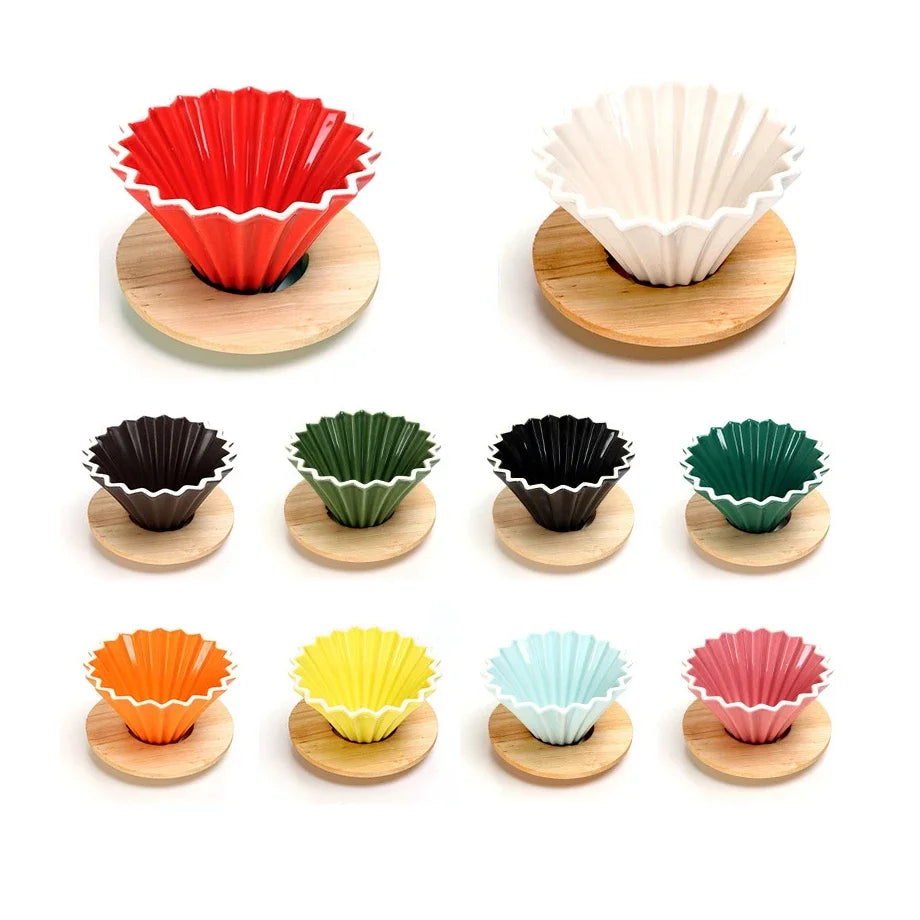 Fluted Ceramic Pour-Over Coffee Dripper