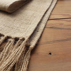 Natural Jute Table Runner with Tassels