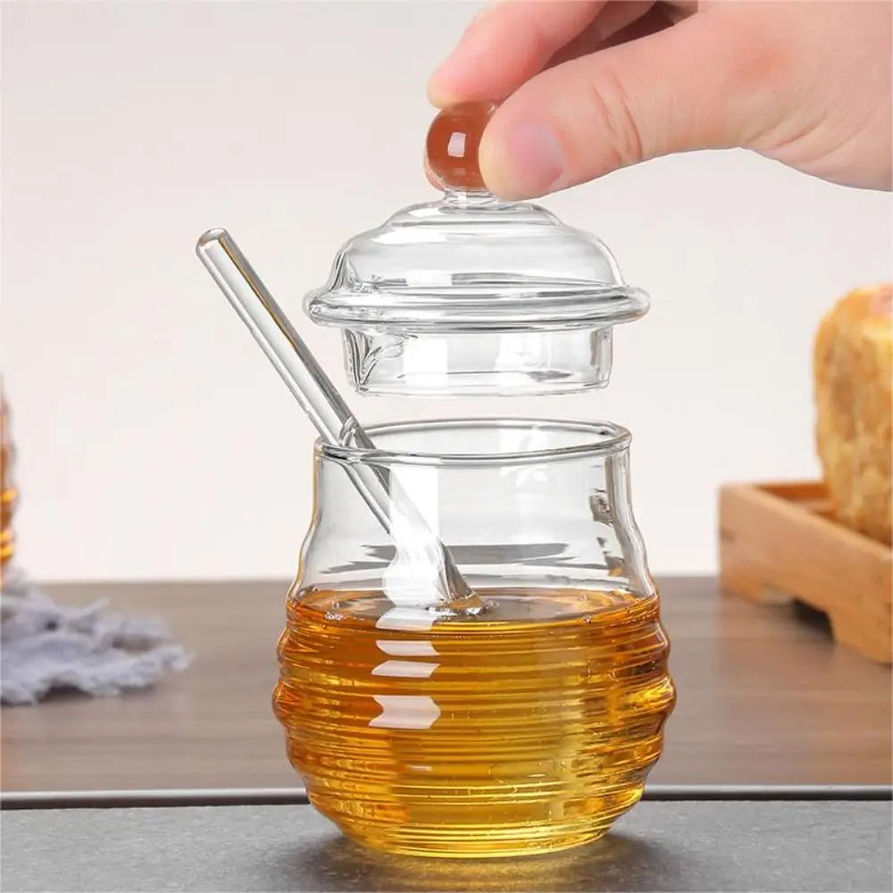 Glass Honey Pot