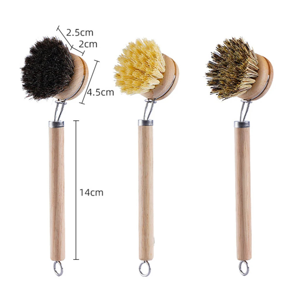 Wooden Dish Brush with Replaceable Head