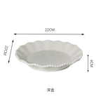 Pearl-Edge Ceramic Plates & Bowls