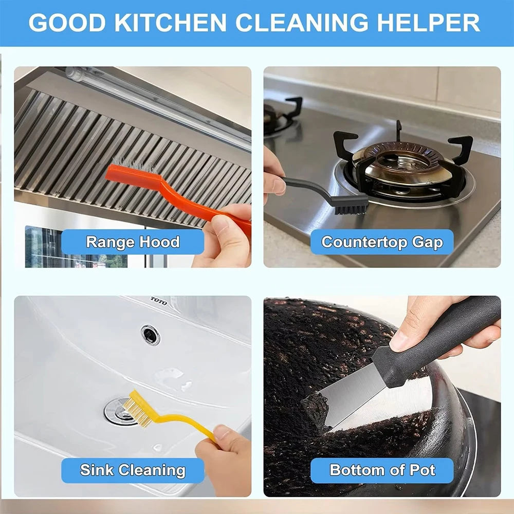 Crevice Cleaning Brush Set, 11 Pieces