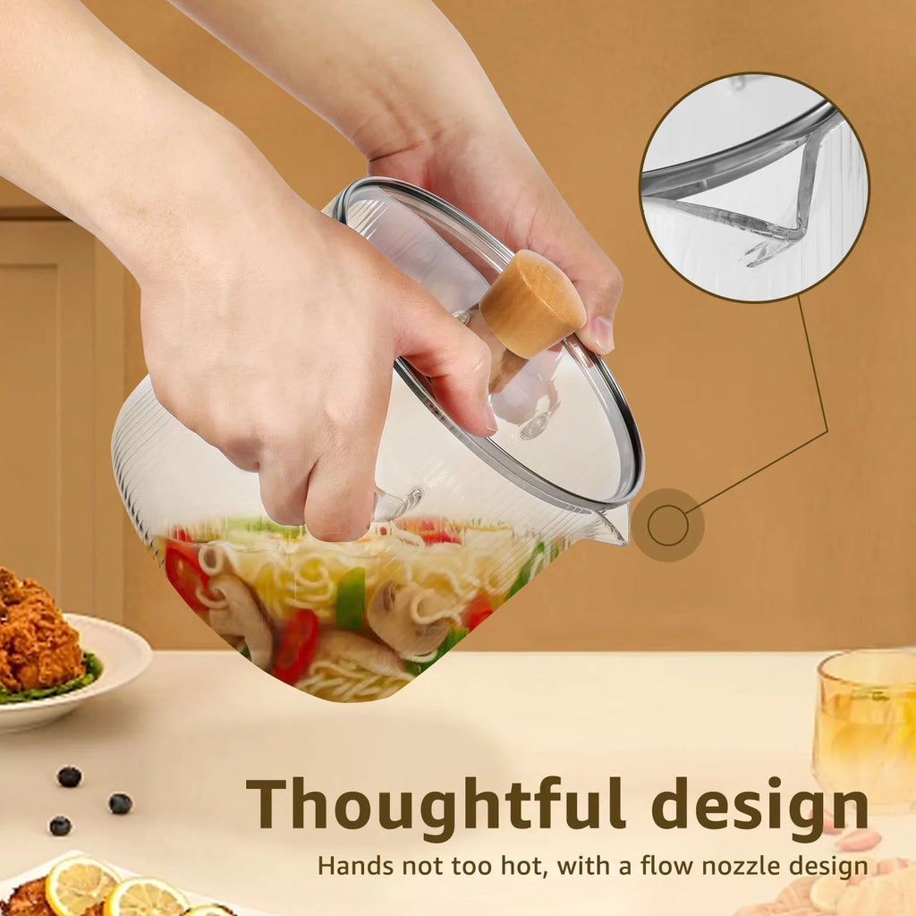 Glass Cooking Pot with Lid