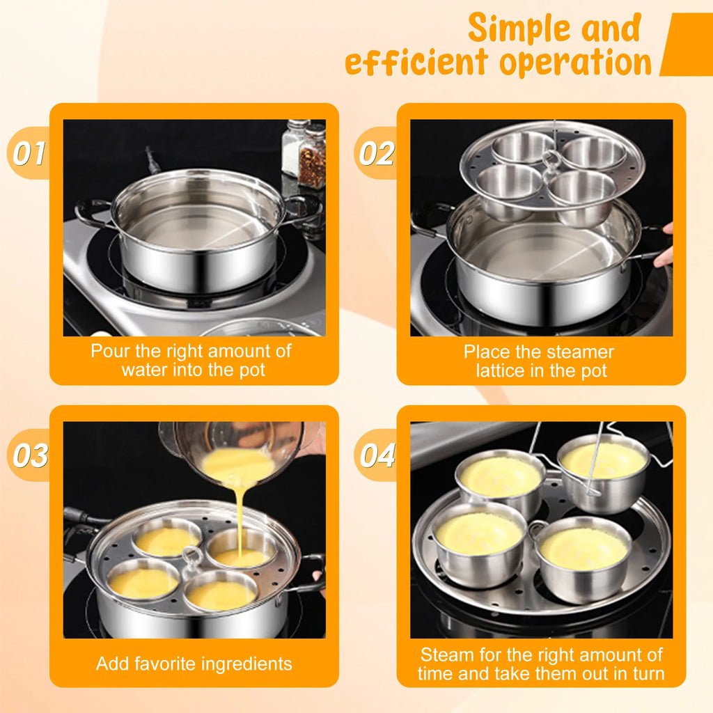 Four-Cup Egg Poaching Pan