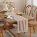 Tasselled Cotton Linen Table Runner