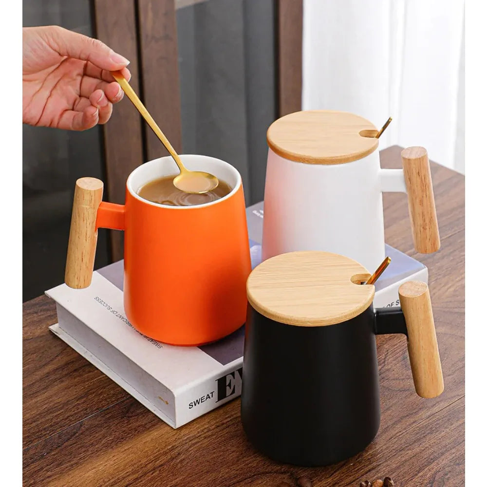 Ceramic Coffee Mug with Lid