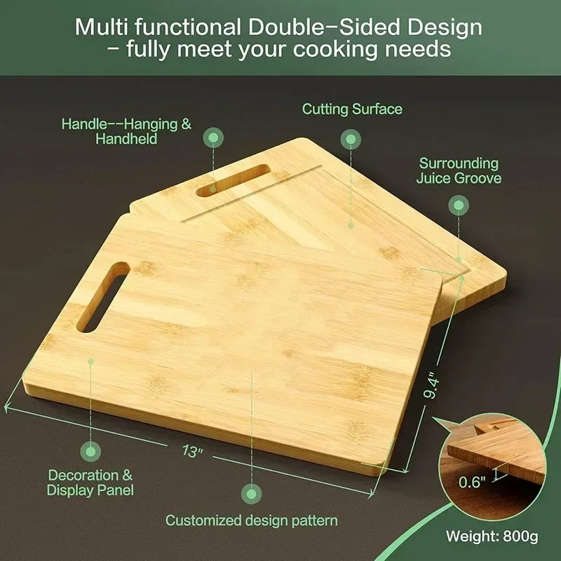 Double-Sided Wooden Cutting Board