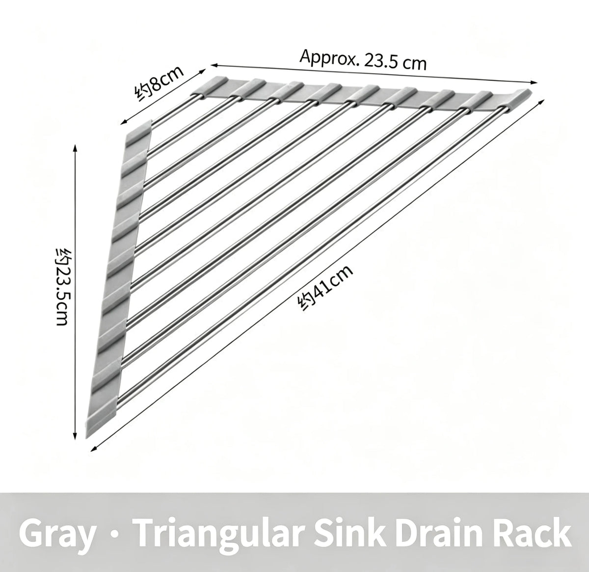 Corner Roll-Up Sink Rack