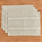 Hemstitched Cotton Linen Placemats, Set of 4