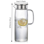 Glass Water Pitcher, 1.5L