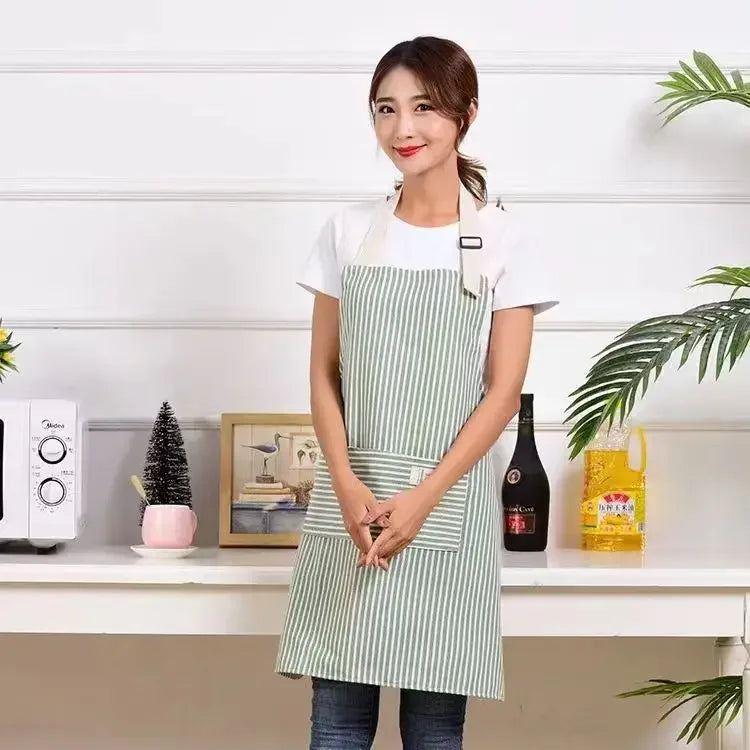 Striped Linen Apron