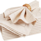 Hemstitched Linen Napkins, Set of 6