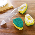 Soap-Dispensing Dish Brush Set