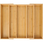 Expandable bamboo drawer organiser