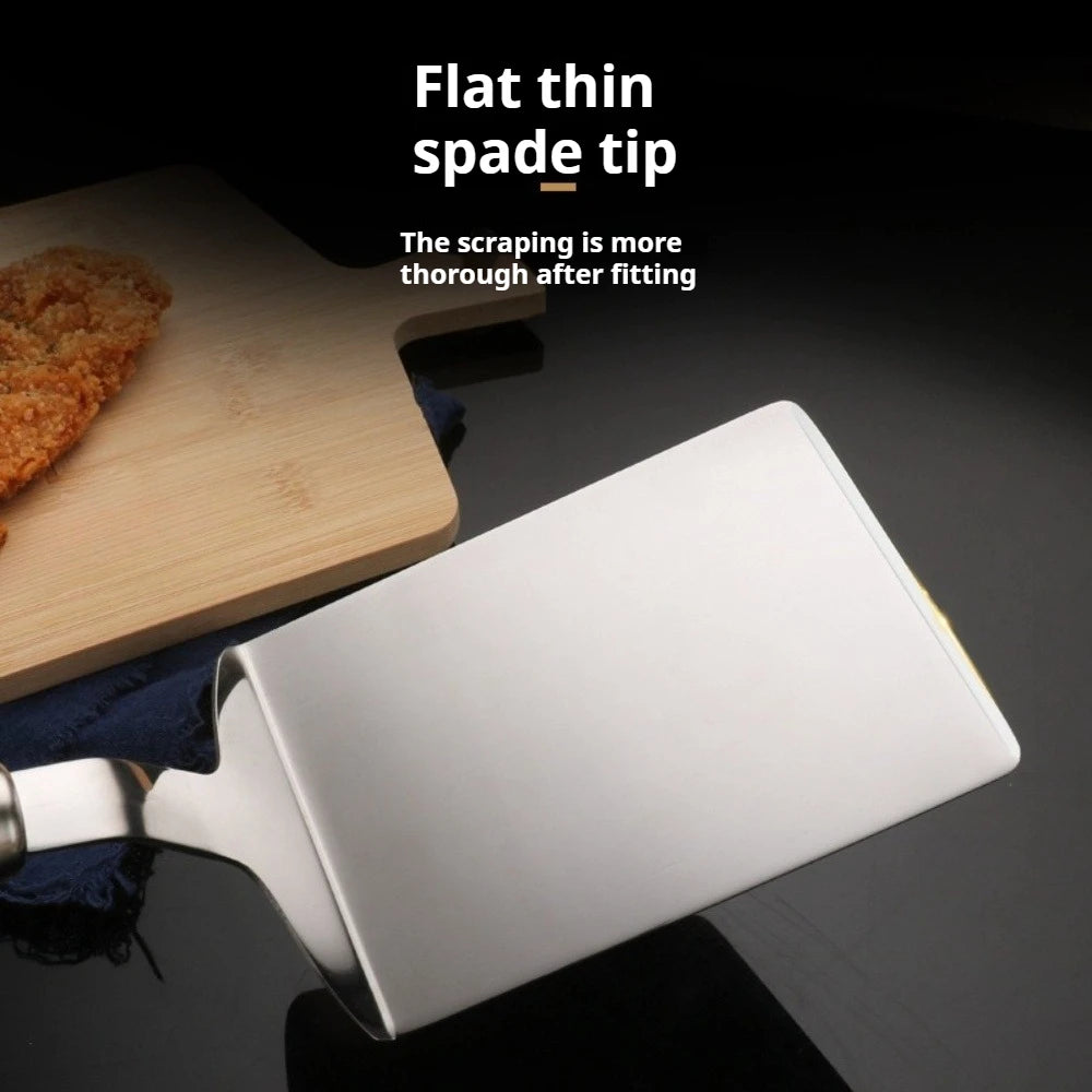 Stainless Steel Griddle Spatula with Wooden Handle