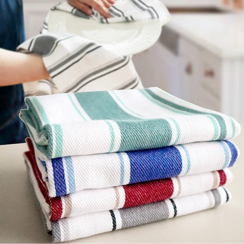 Striped cotton tea towels