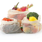 Cotton Mesh Produce Bags, Set of 3