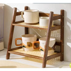 Two-Tier Bamboo Countertop Shelf