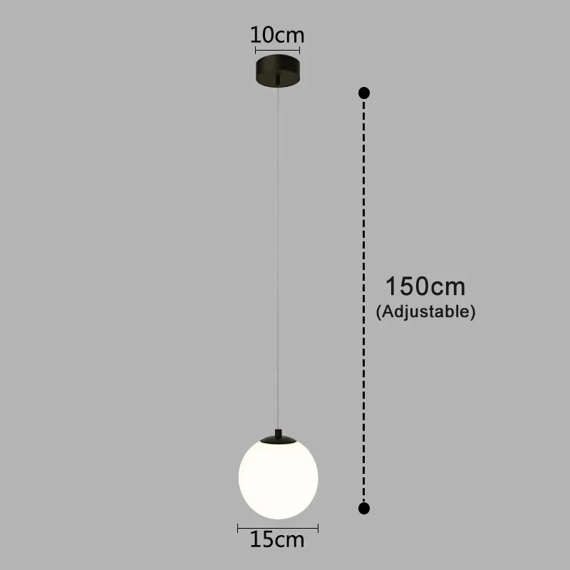 Suspension Luna | Globe en verre au design nordique moderne