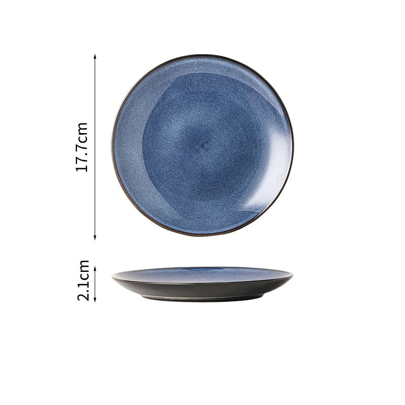 Kiln-Glazed Ceramic Dinner Plate