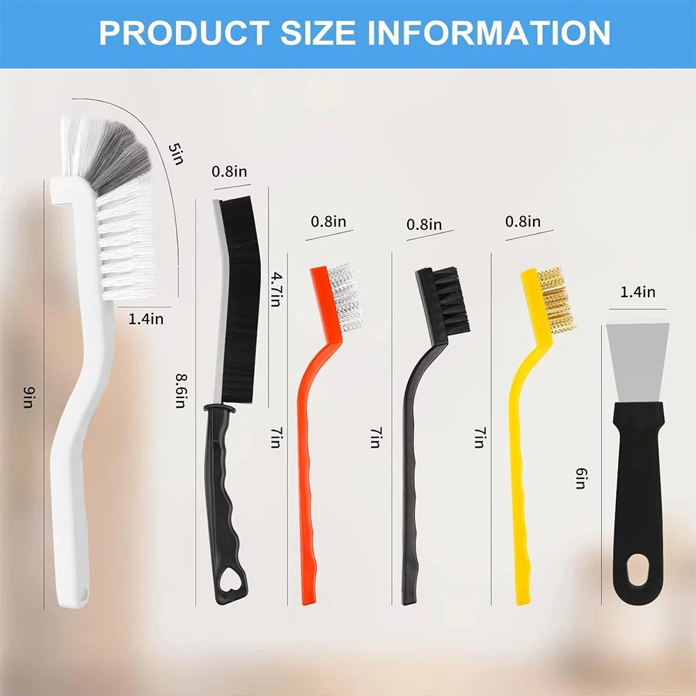 Crevice Cleaning Brush Set, 11 Pieces