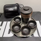 Portable Stoneware Tea Set with Carry Bag