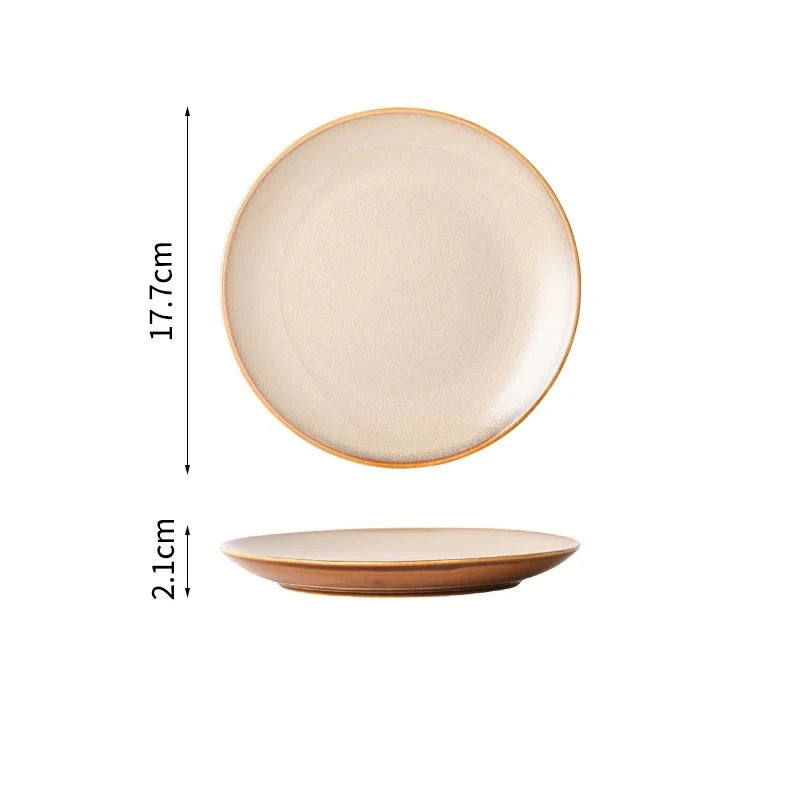 Kiln-Glazed Ceramic Dinner Plate