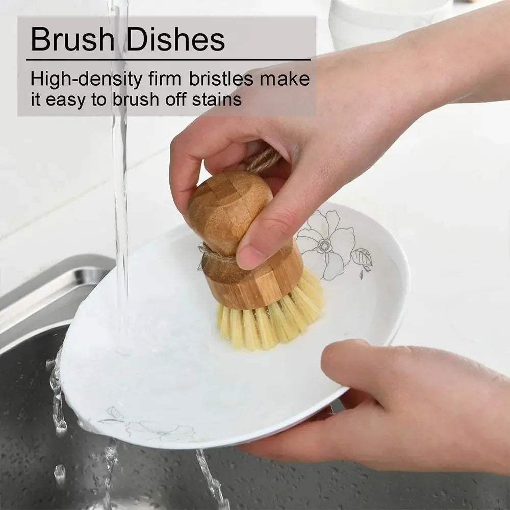 Wooden Pot Scrubbing Brush