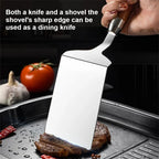 Stainless Steel Griddle Spatula with Wooden Handle