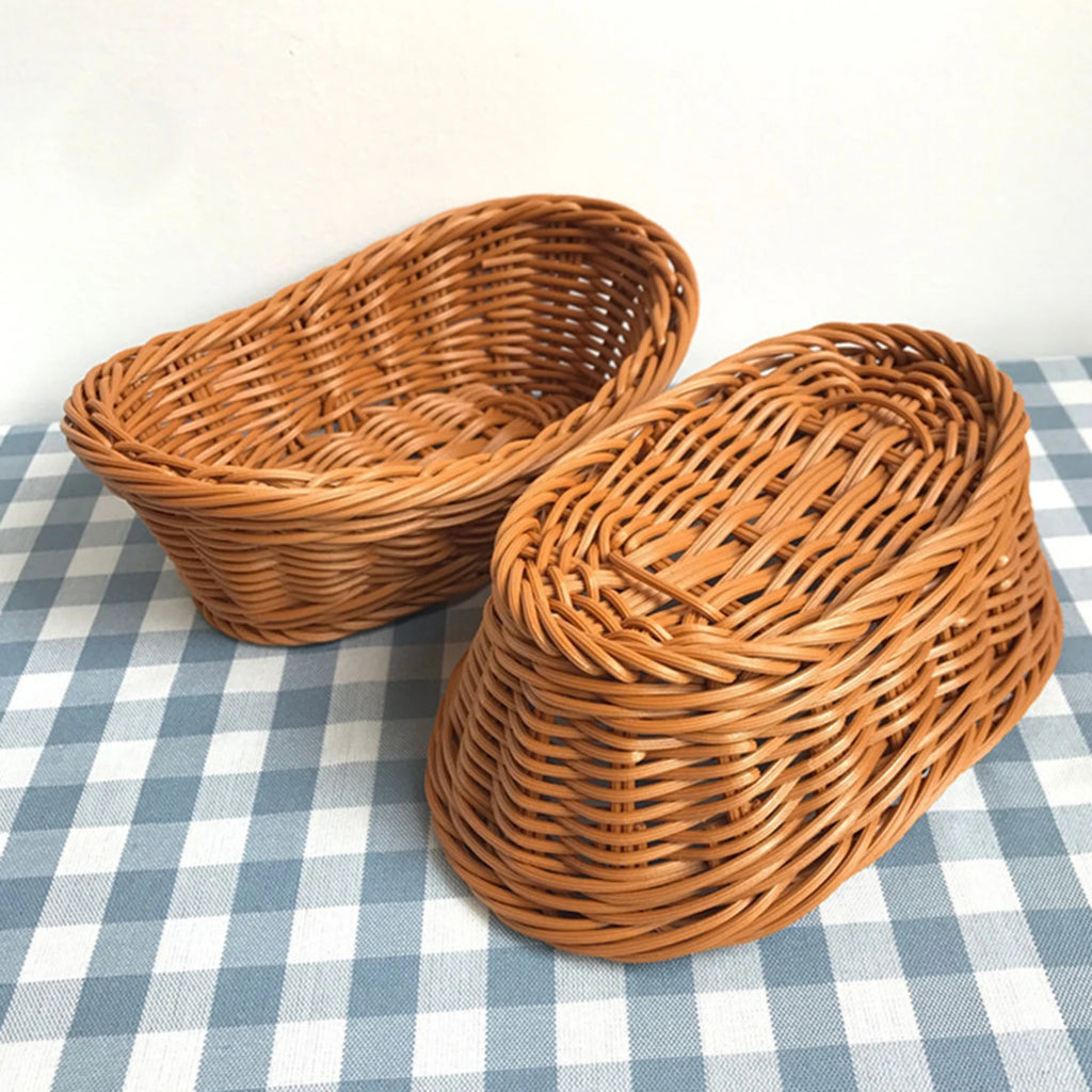 Woven Rattan Bread Basket