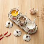 Hand-Painted Ceramic Spice Set