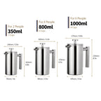 Double-Walled Stainless Steel French Press