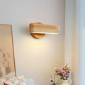 Rotating Wall Lamp | Japanese Solid Wood & Aluminium Design