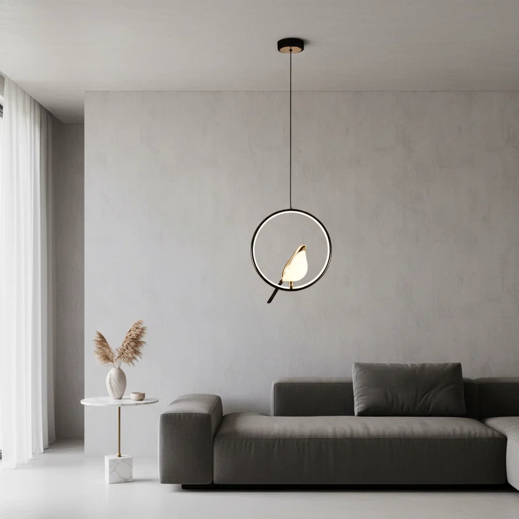 Suspension Magpie | Design nordique oiseau LED