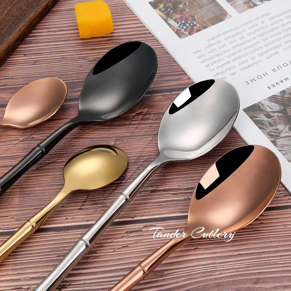 Bamboo-Handle Stainless Steel Cutlery