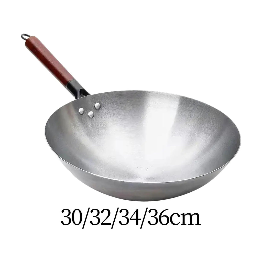 Wok Pan with Wooden Handle