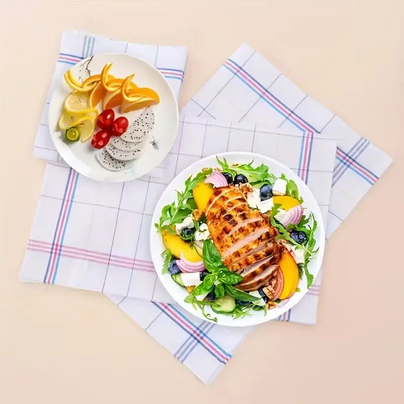 Striped Cotton Kitchen Towels, Mixed Pack