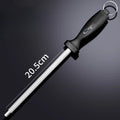 Knife sharpening steel with black handle