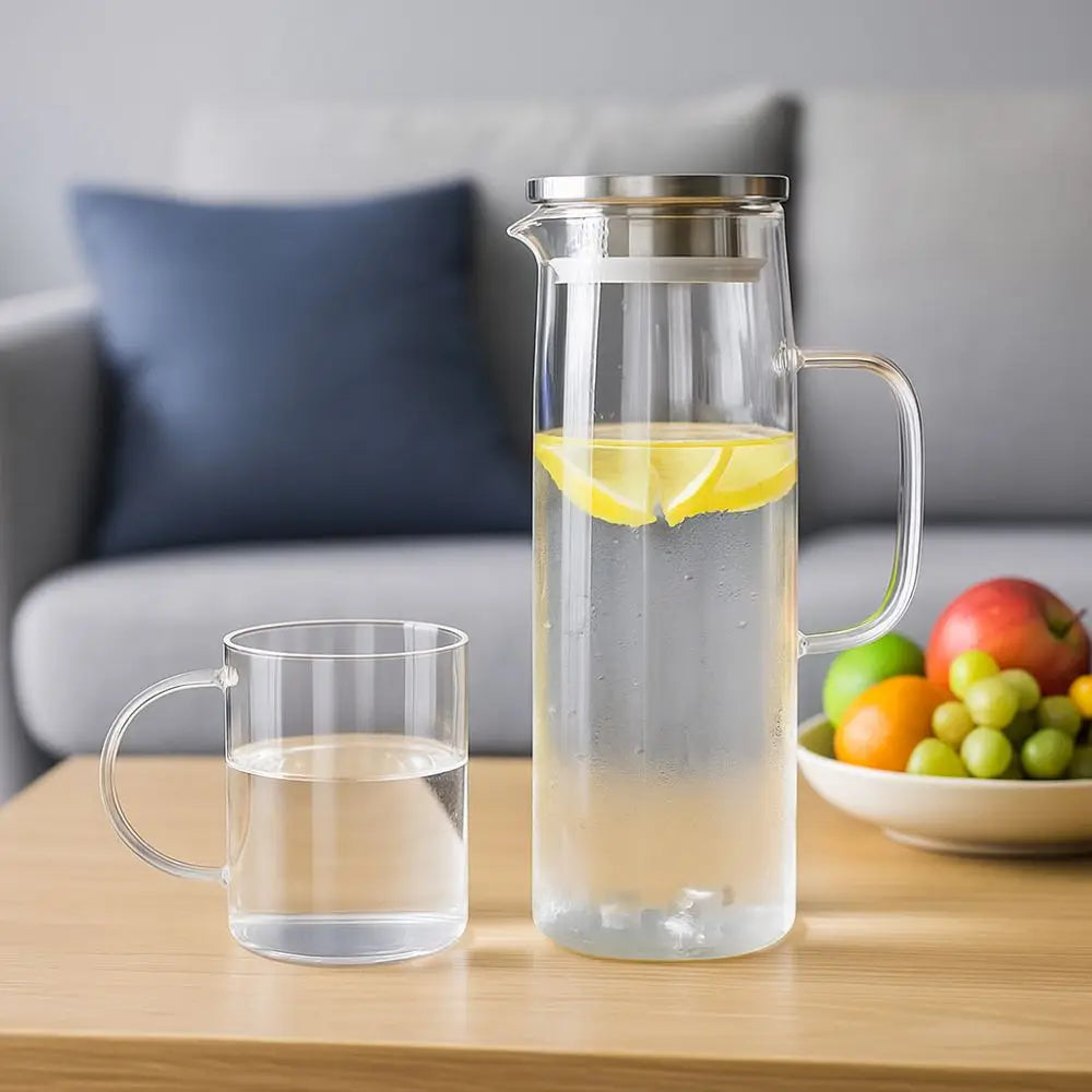 Glass Water Pitcher, 1.5L