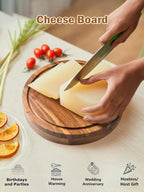 Acacia Cheese Board & Knife Set