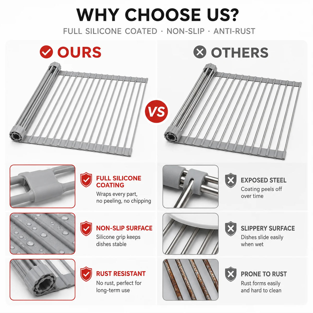 Roll-Up Over-Sink Drying Rack
