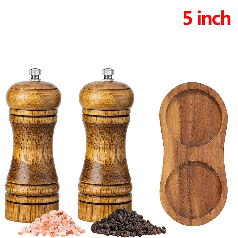 Wooden Salt & Pepper Grinder Set