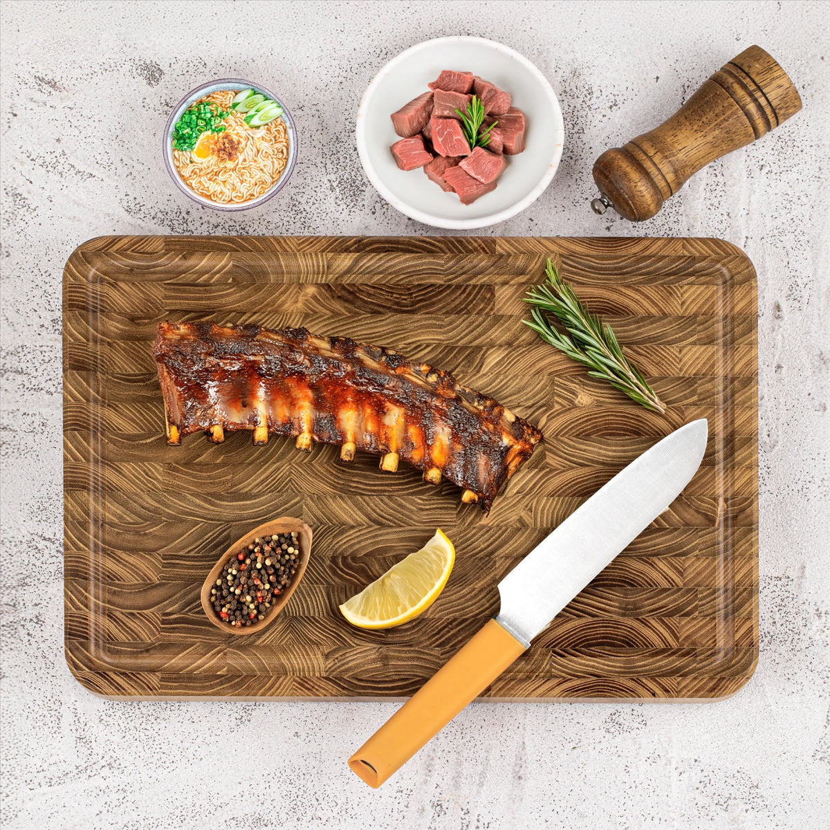 End Grain Teak Cutting Board