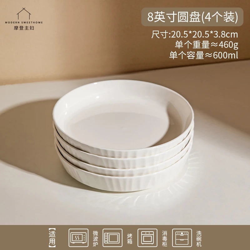 Deep Ceramic Dinner Plates